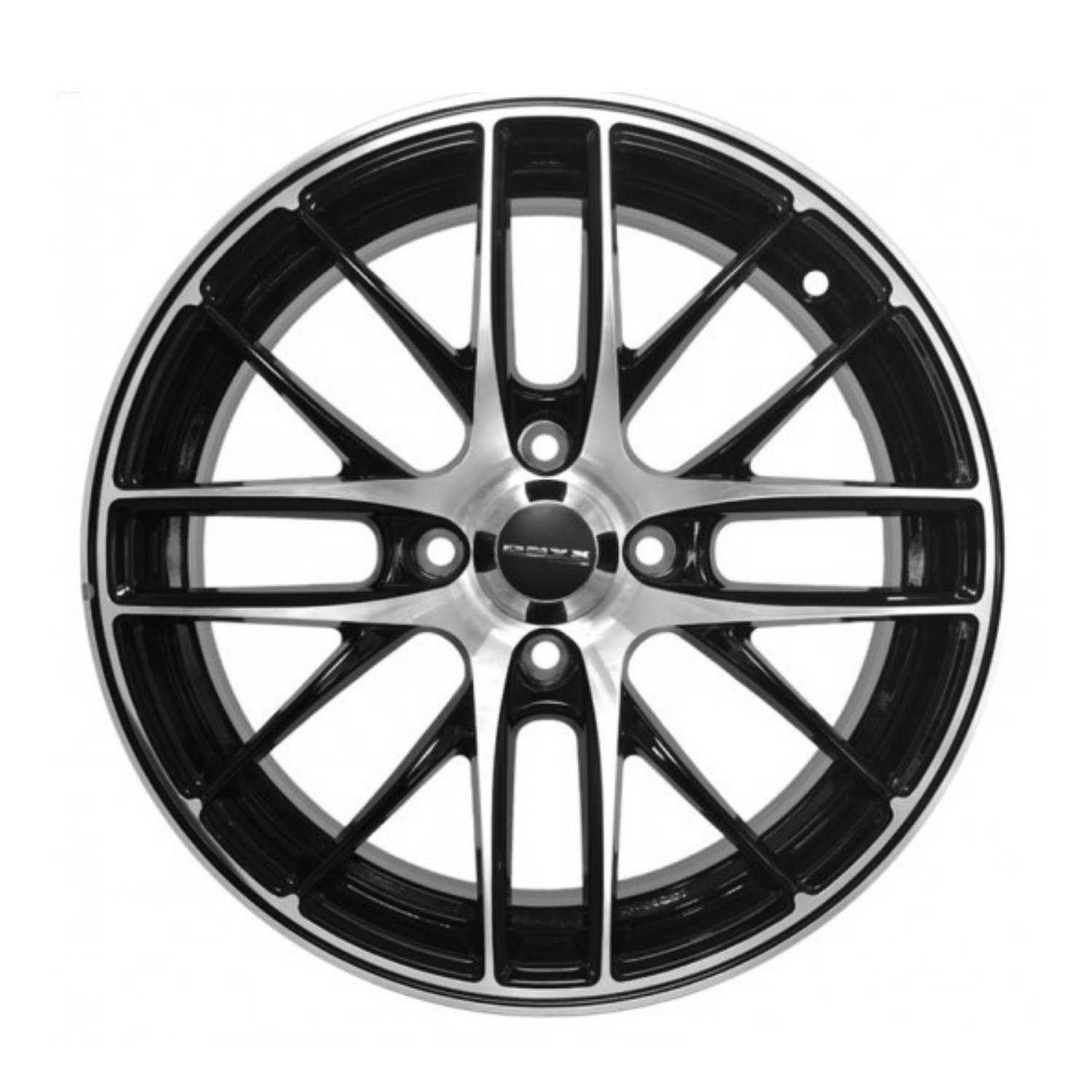 15 Inches Alloy Wheel Onyx MR69U Black Glossy & Polished Metal